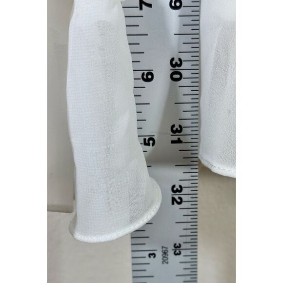 Vintage Dancing Queen USA Applique Lace Nude Bodice Formal Mini Dress Medium - Picture 9 of 11